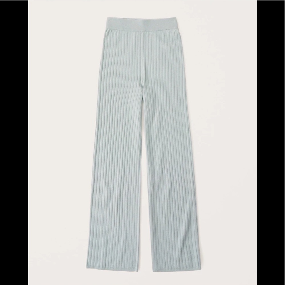 NWOT Abercrombie sweater ribbed knit sweatpants, seafoam green (XXS)